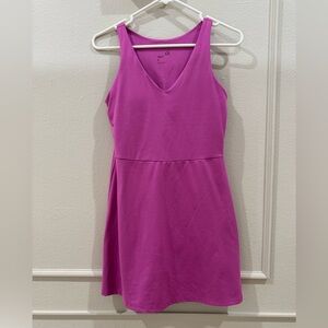 GAPFit Tank Dress Moisture Wicking Shelf Bra Pink S w/short side pocket